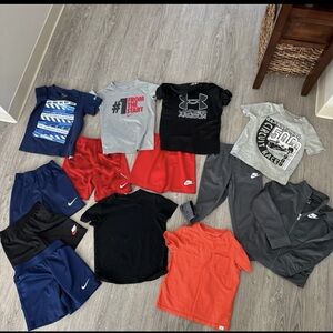 Nike Boys Sz. 4-5 Shorts, Tees, Jog Pant & Matching Zip Jacket 13 Piece Bundle
